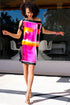 Amanda "CH Logo III/Parallel Lines III" Silk Scarf Tunic